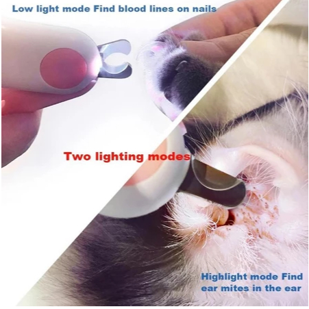 Cortador De Unhas Profissional Para Animais De Estimação , Luz LED , Garra , Tesoura Gatos , Cães Pequenos , Acessórios