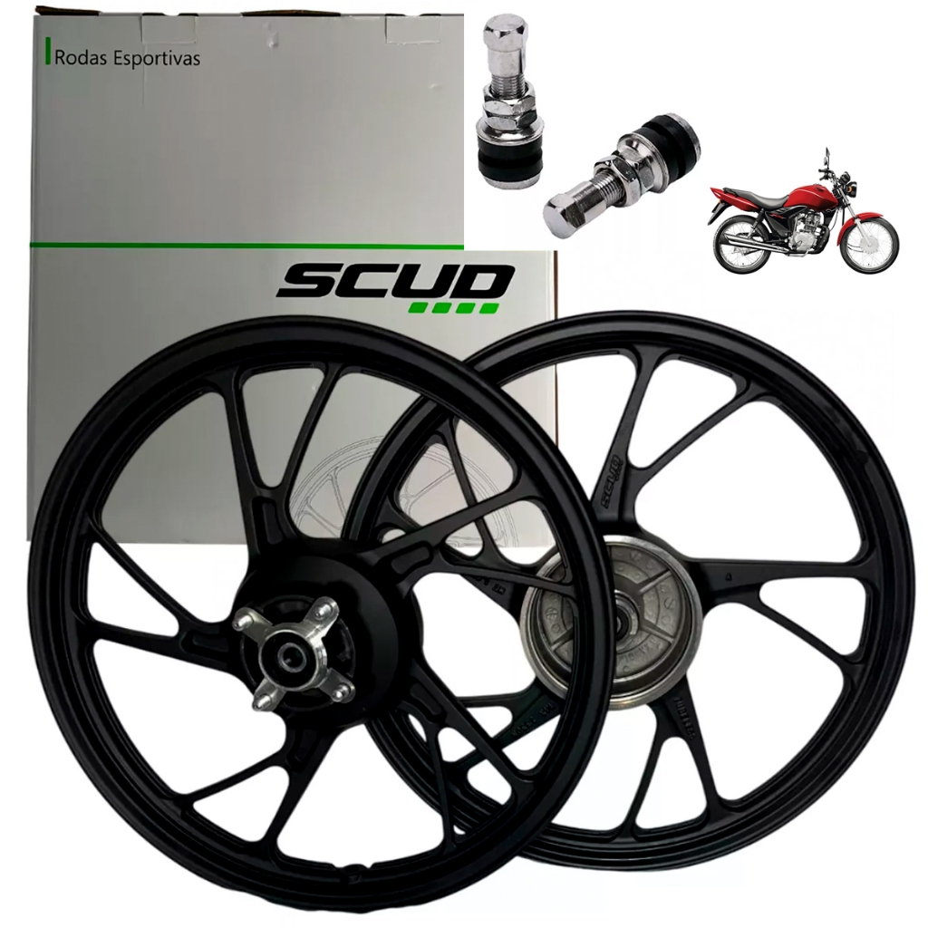 Roda Liga Leve Rodao Fan 125 2009 Em Diante Freio Tambor Scud Pe Galinha Preta em Oferta na Shopee