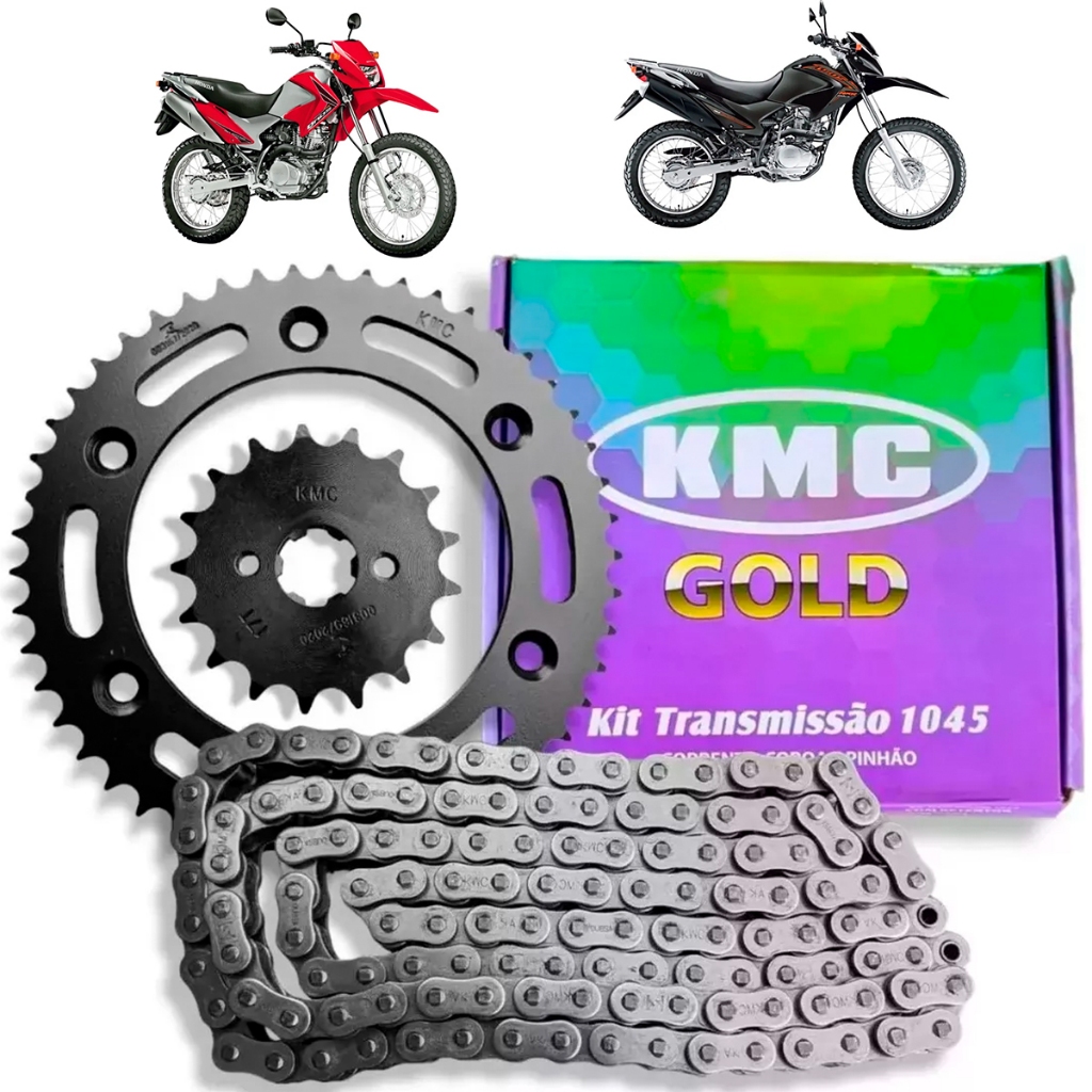 Kit Relação Kmc Gold Nxr Bros 150 2009 A 2014 Com Retentor