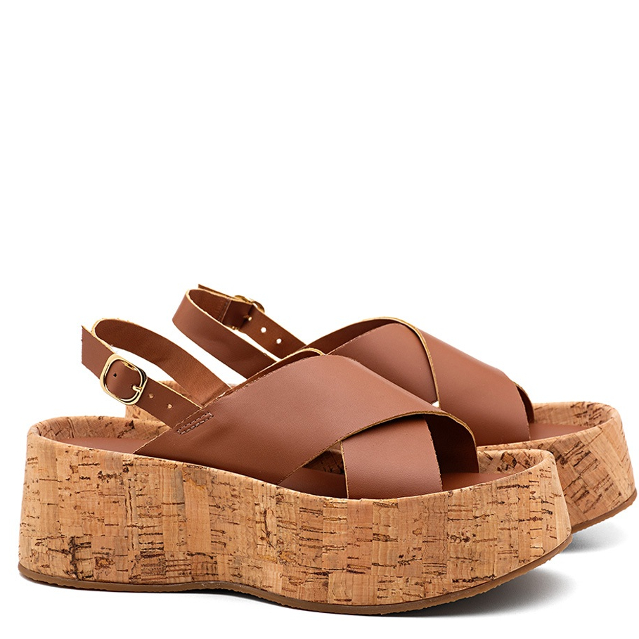 Sandália Flatform Boho Feminina Dhaffy em Oferta na Shopee