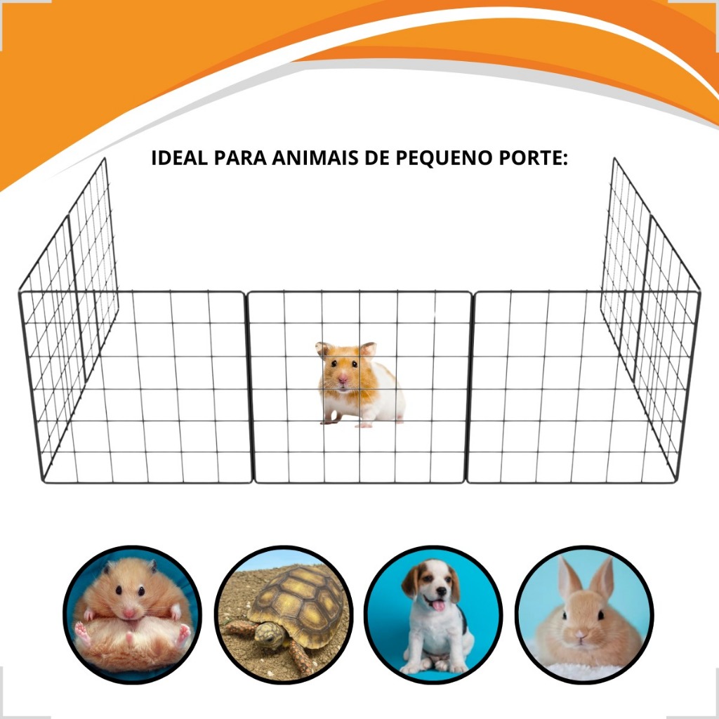 Módulo Painel Pet De Aço 30x30 Para Montar Cercado Gaiola Ou Grade Para Animais