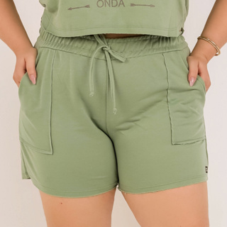 Short Moletinho Feminino Plus Size Conforto e Estilo Casual Dona Onda em Oferta na Shopee