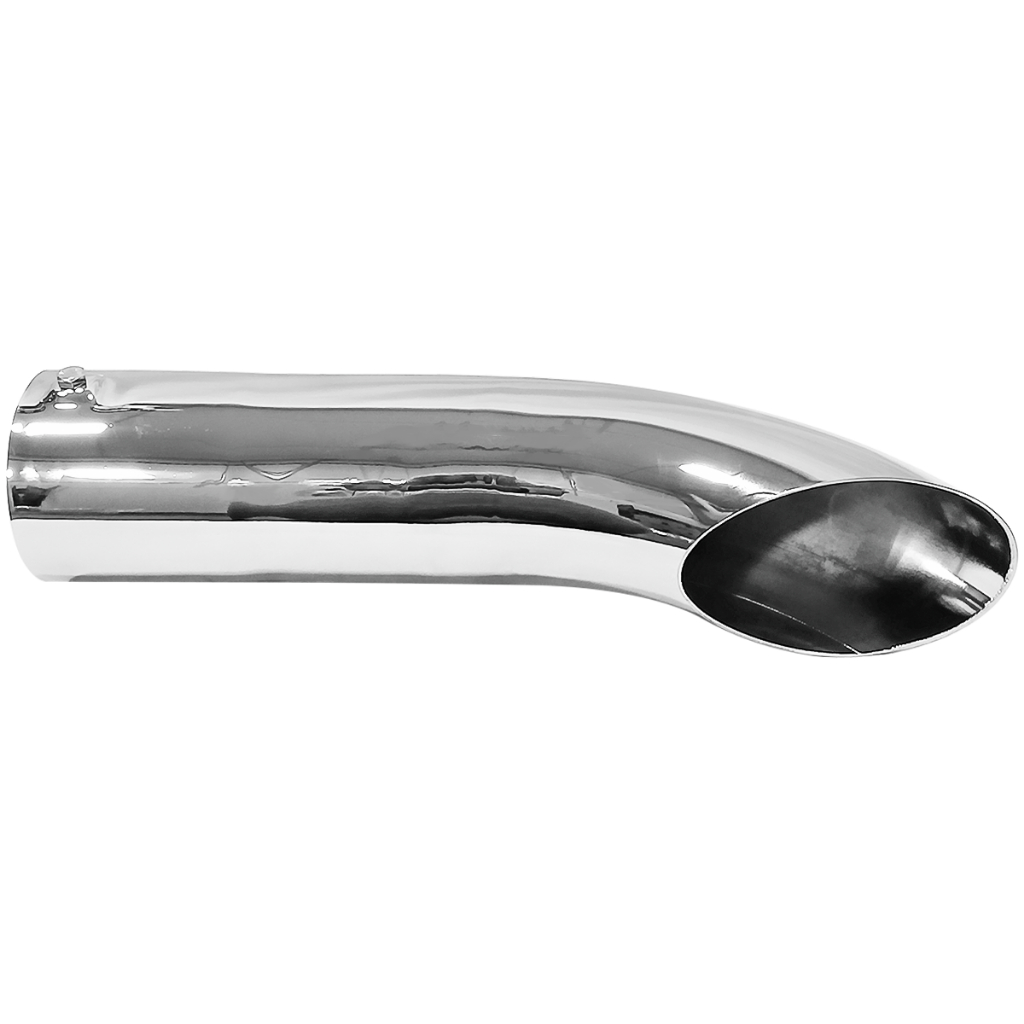 Ponteira Escapamento Caminhão Cromada 4 Polegada Curva 44,5 cm