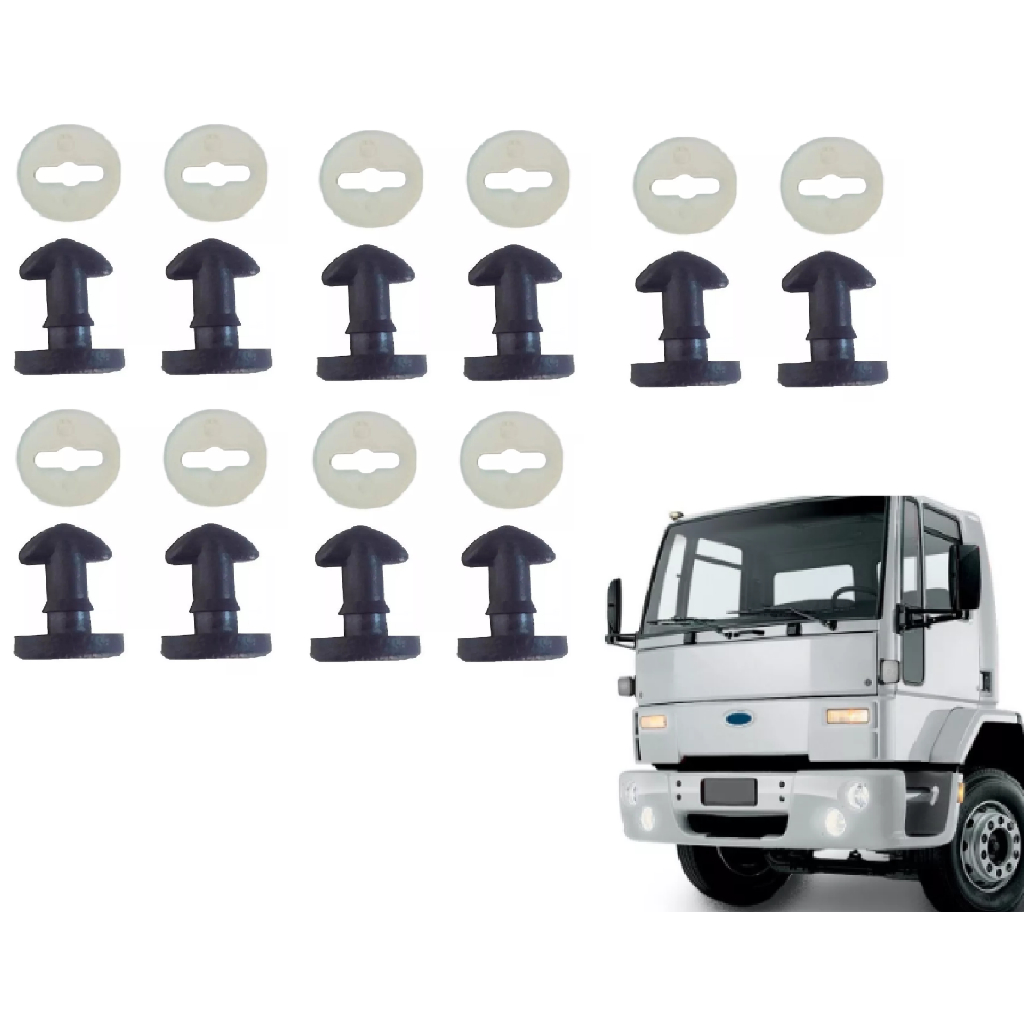Kit 10 Presilha 10 Arruela Tampa Caixa Fusível Ford Cargo em Oferta na Shopee