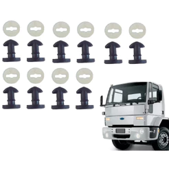 Kit 10 Presilha 10 Arruela Tampa Caixa Fusível Ford Cargo