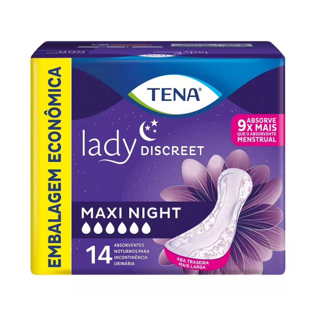 Absorvente Para Incontinência Urinária Lady Discreet Maxi Night 14 Unidades