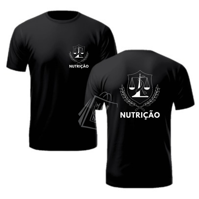 Camisa Masculina Faculdade Profissão Nutrição Camiseta Nutricionista Escola Curso