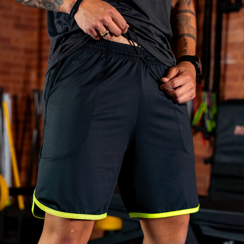 Short Bermuda Masculino Academia Com Bolsos e Cordão de Ajuste Secagem Rápida Treino Musculação