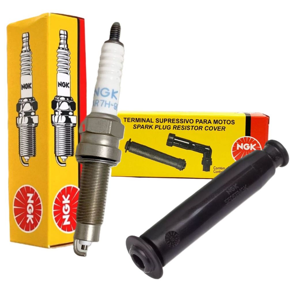 Vela de Ignição e Cachimbo Xre 300 2016-2022 Ngk em Oferta na Shopee