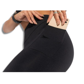 Calça legging fitness com bolso academia crossfit beach tennis em Oferta na Shopee
