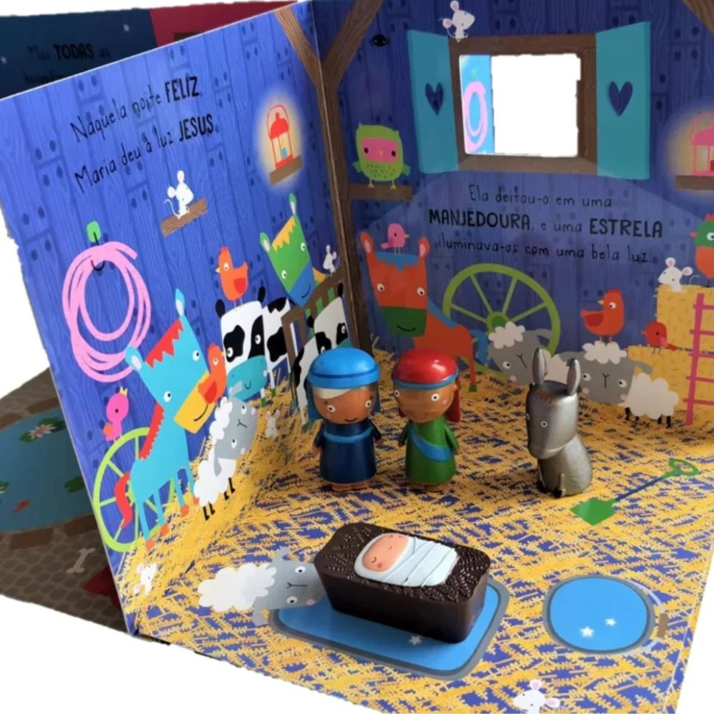 O Nascimento De Jesus - Com Cenario E 4 Miniaturas — imagem 2 de 2