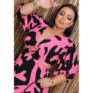 Macaquinho Feminino Short Saia Estampado e Liso Plus Size Vestido Feminino em Oferta na Shopee