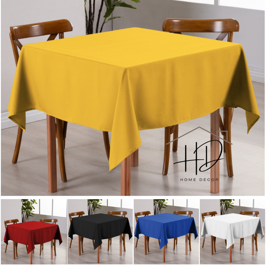 Kit 20 Toalha De Mesa Quadrada 1,50m x 1,50m Oxford Acabamento Bainha - Decoração Festa Buffet - Forro De Mesa