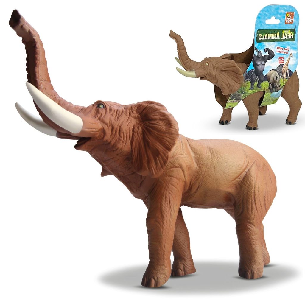 Animal Elefante de Brinquedo de Borracha Grande 26 Cm Meninos Bee Toys