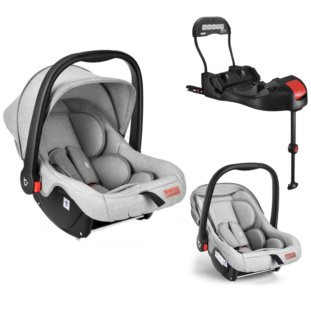 BEBE CONFORTO CINZA E BASE VEICULAR PARA CARRINHOS LITET