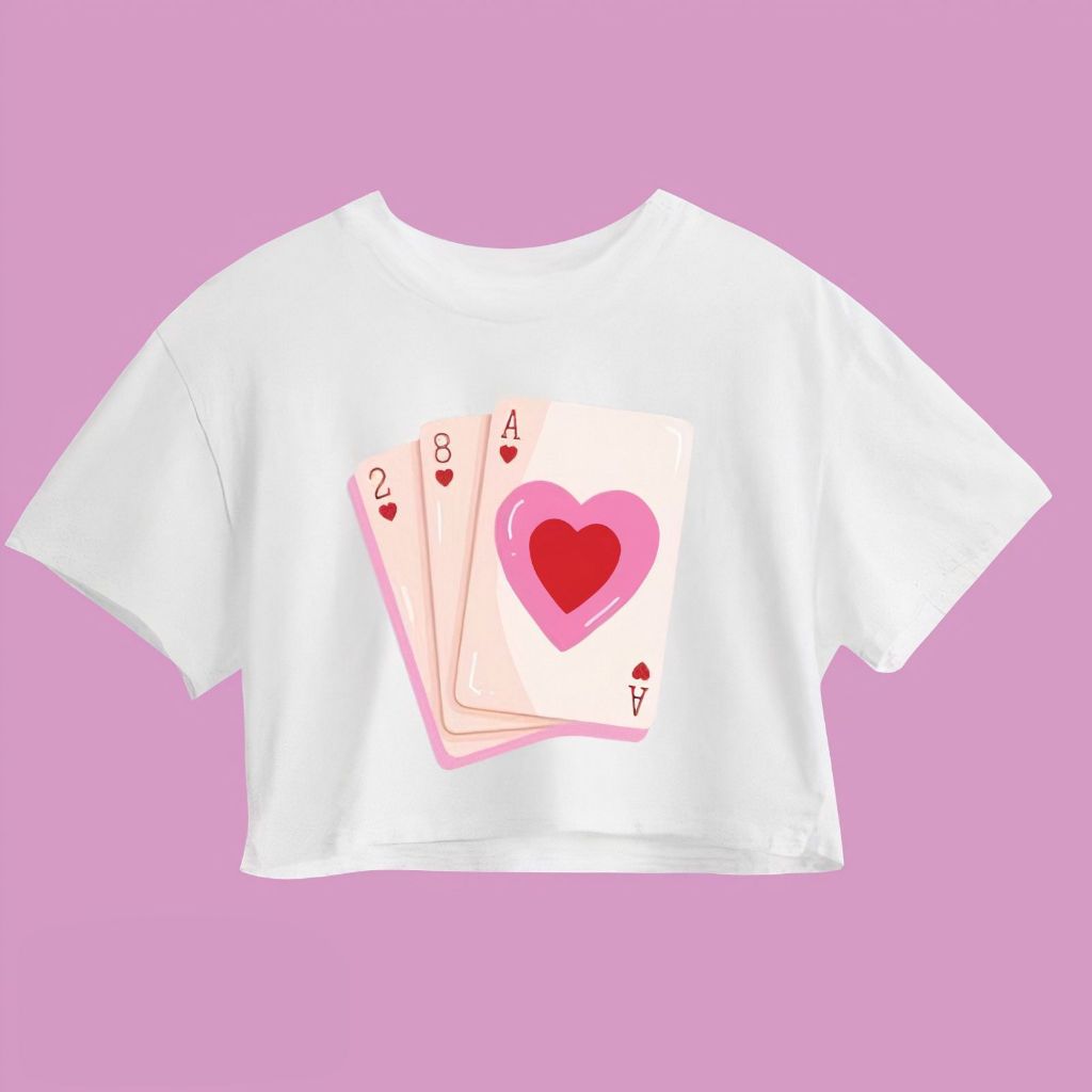 Cropped Oversized Feminino Estampas Diversas 100% Algodão Cropped Oversized 100% Algodão