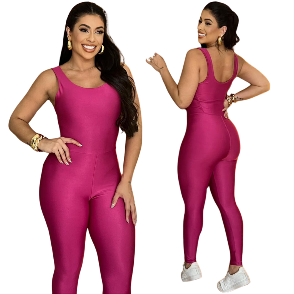 Macacão Longo Fitness Academia Excelente Qualidade Conforto Feminino suplex em Oferta na Shopee