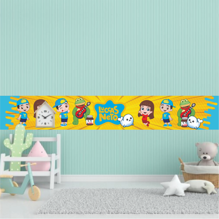 LUCAS NETO FX0.051 - Faixa adesiva para decorar o quarto do bebê - 2 metros / 4 metros / 6 metros