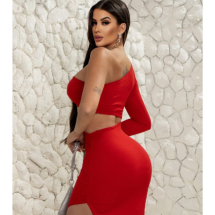 Vestido Feminino Vestido Mula Manca Vestido Longo Manga Unica Vestido Festa Grecia ENVIO IMEDIATO