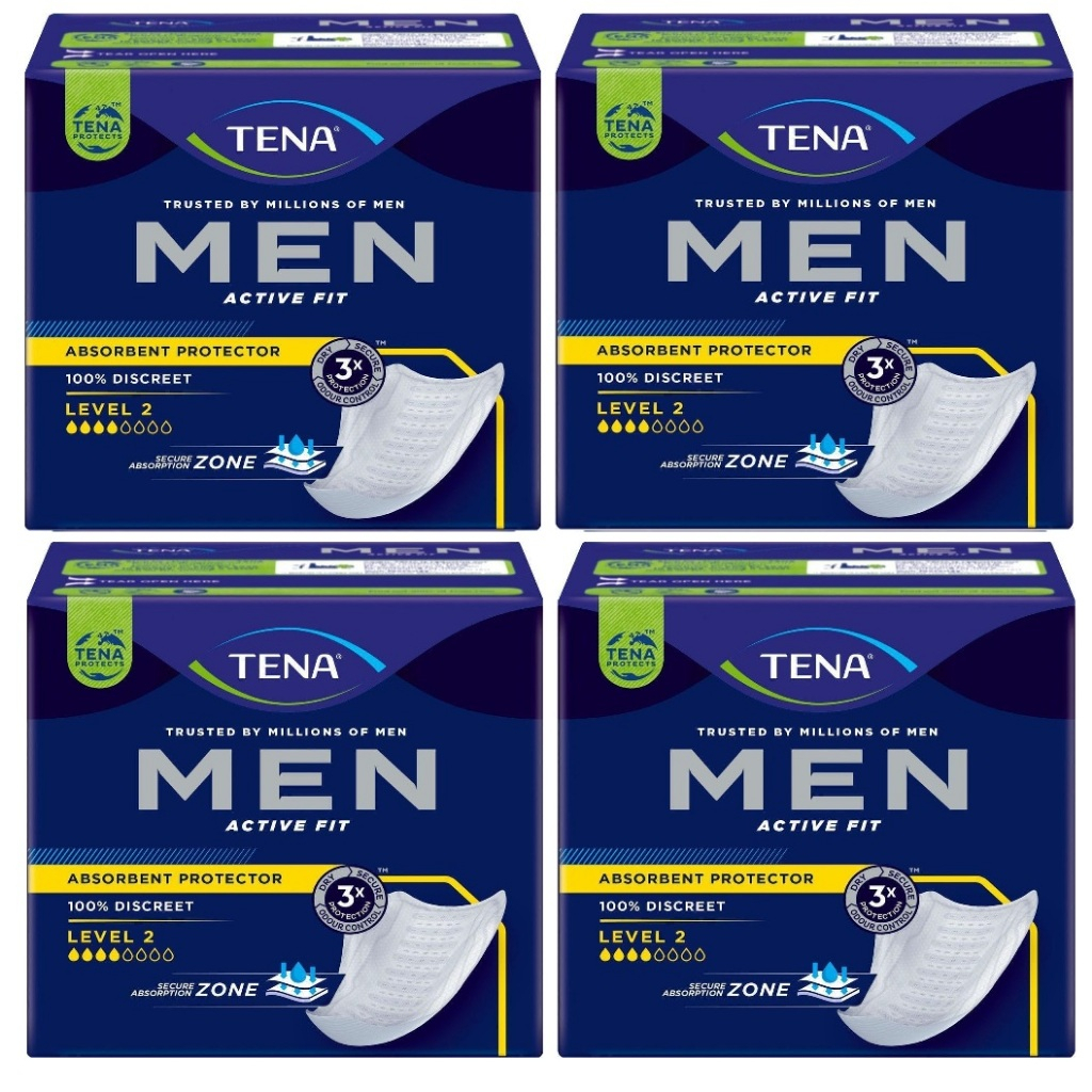 Kit 4cx Absorvente Masculino Tena Fit Men 10un cada - Total 40un em Oferta na Shopee