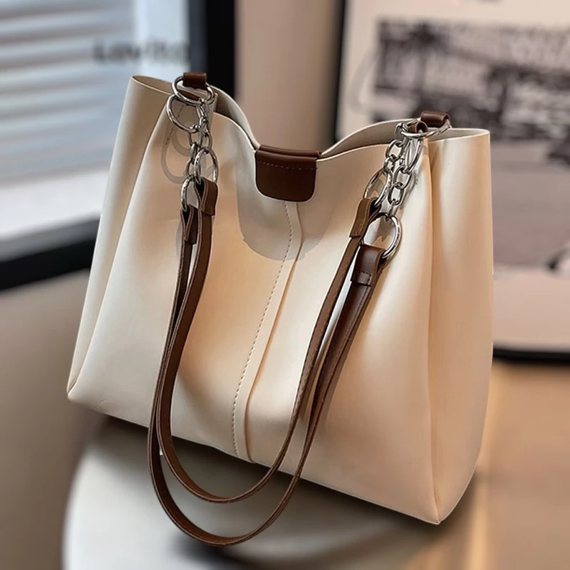 Bolsa Tote Feminina de Grande Capacidade — Estilo Casual, Ombro e Mão, Ideal para Estudantes — imagem 1