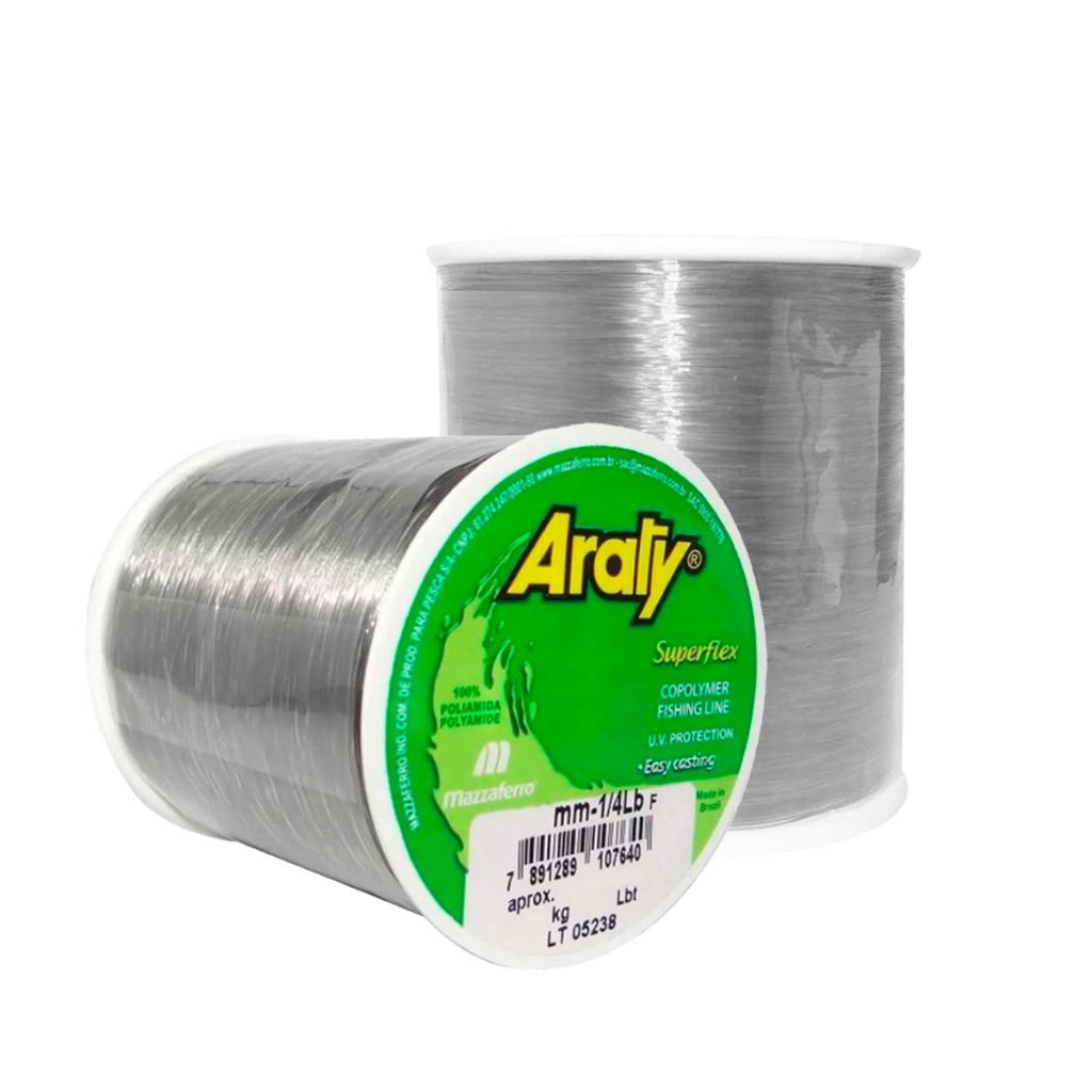 Linha Monofilamento Araty Superflex 1/4 LB Fumme – Mazzaferro 930mts - 0,35mm em Oferta na Shopee