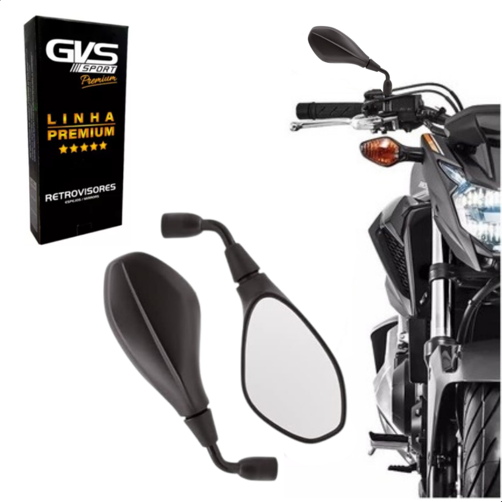 Retrovisor Bmw F800 Gvs Haste Curta Lente Convexa Rosca Para Yamaha em Oferta na Shopee