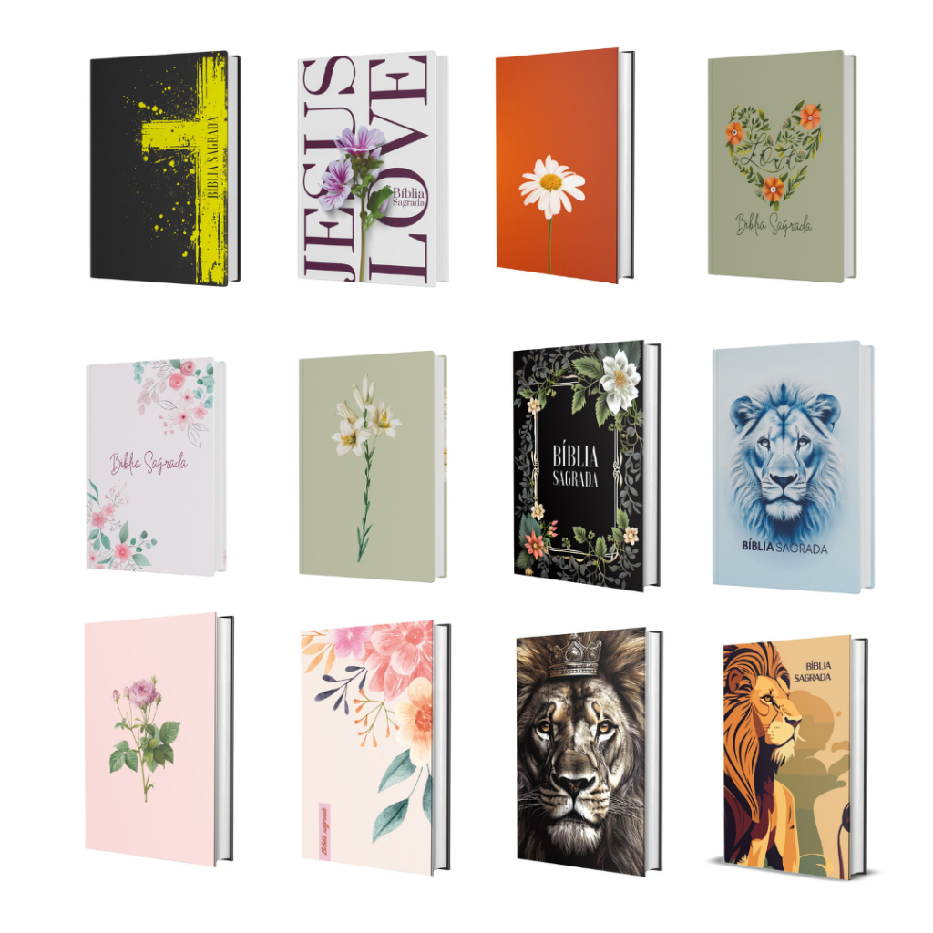 Capa Dura Bíblia NVI ACF BKJ Leitura Fácil Design Elegante e Letra