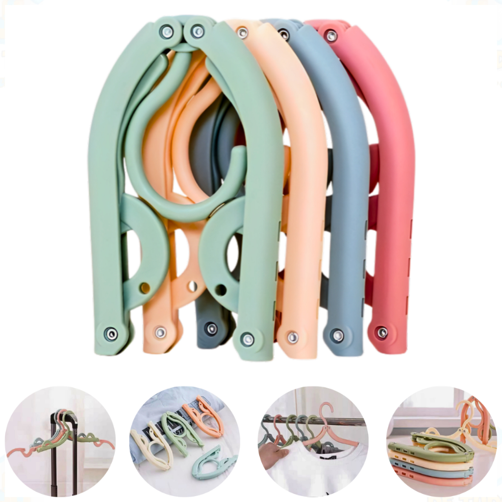 Cabide Dobrável Viagem Guarda Roupa Portátil Cores 6 Unidades em Oferta na Shopee