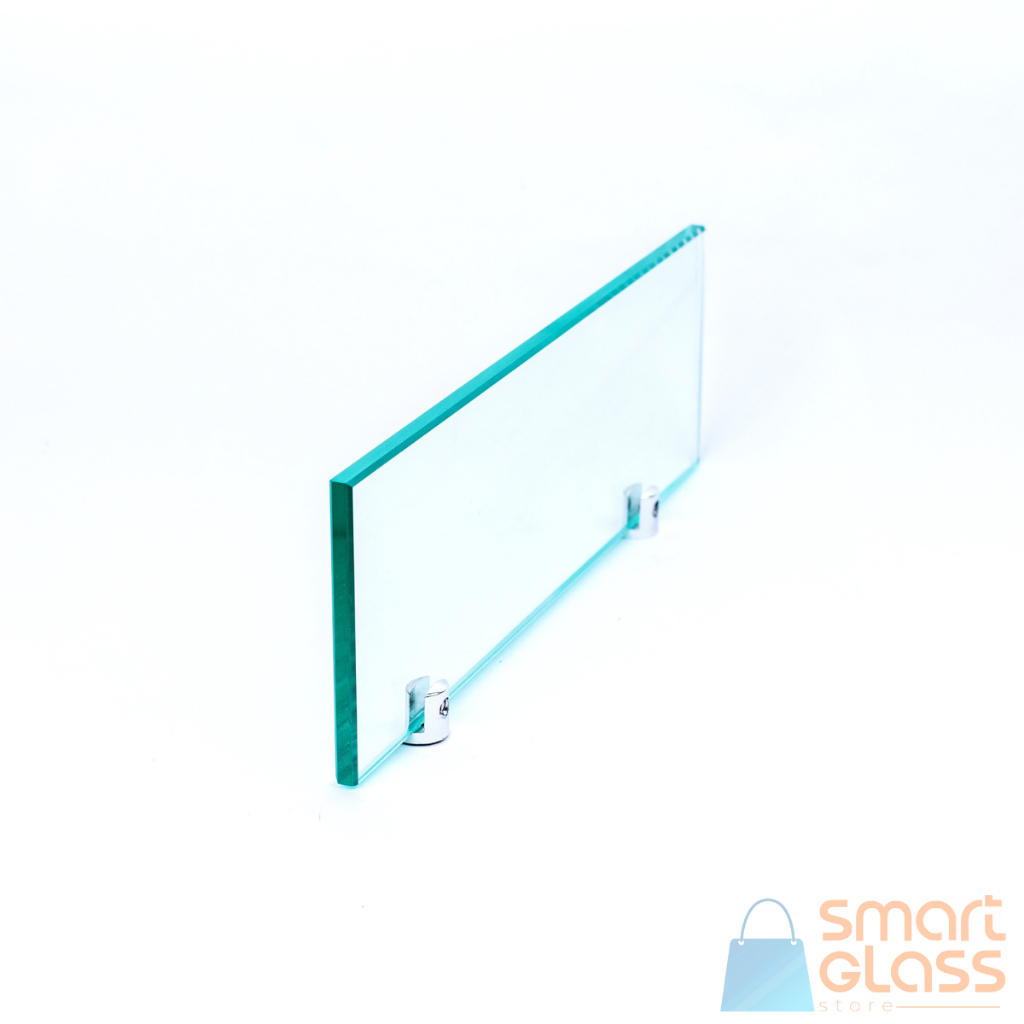 Prateleira de Vidro 40x15 Com Suporte Premium Lapidado 8mm