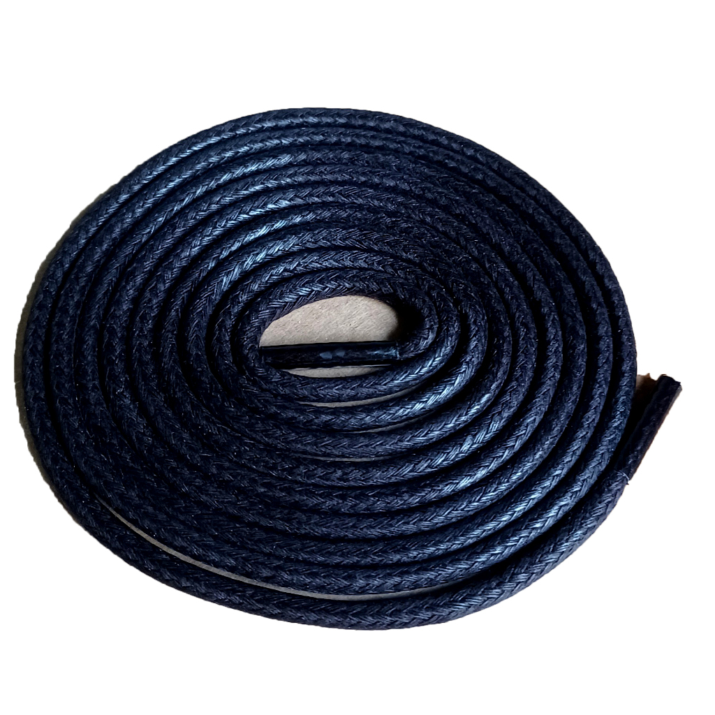 01 Par Cadarço P/ Sapato Social Encera Preto 2mm-Tamanho Vários