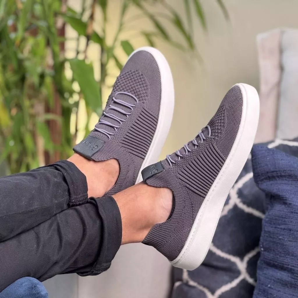 Tênis Knit On Unissex Calce Fácil Leve Confortável Antiderrapante Para Dia a Dia e Caminhada