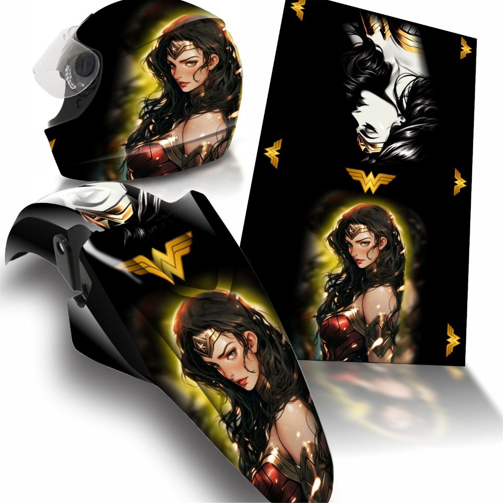 Adesivo De Paralama Moto Personalizado Amazona Diana Prince