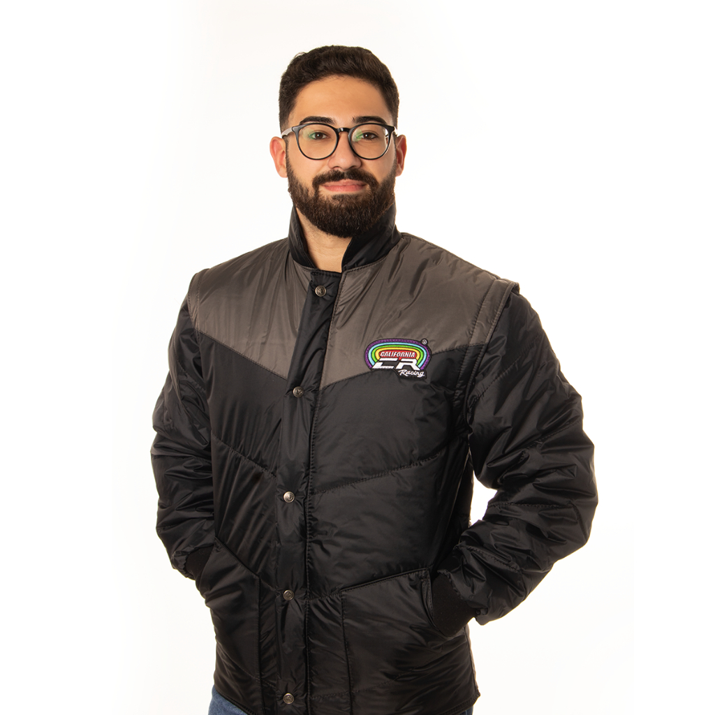 Jaqueta California Racing Tradicional Preto e Cinza