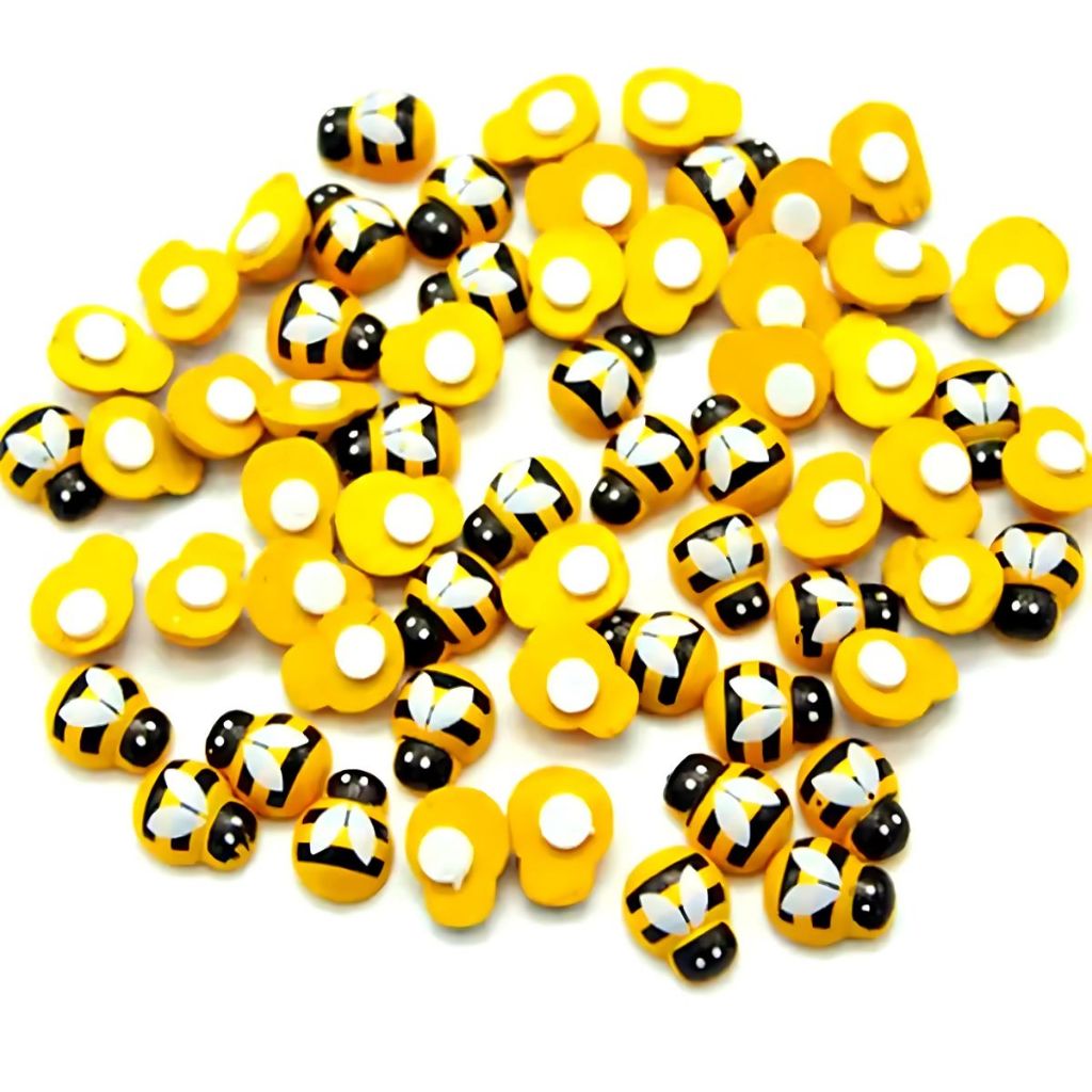 Kit 50 Miniaturas Abelha Abelhinhas Decoração Terrários