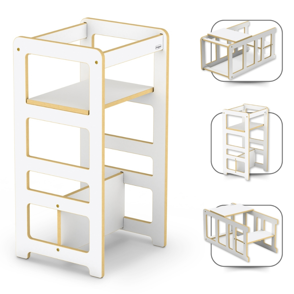 Torre de aprendizagem Bebê montessoriana de madeira 4 em 1 Rayo em Oferta na Shopee