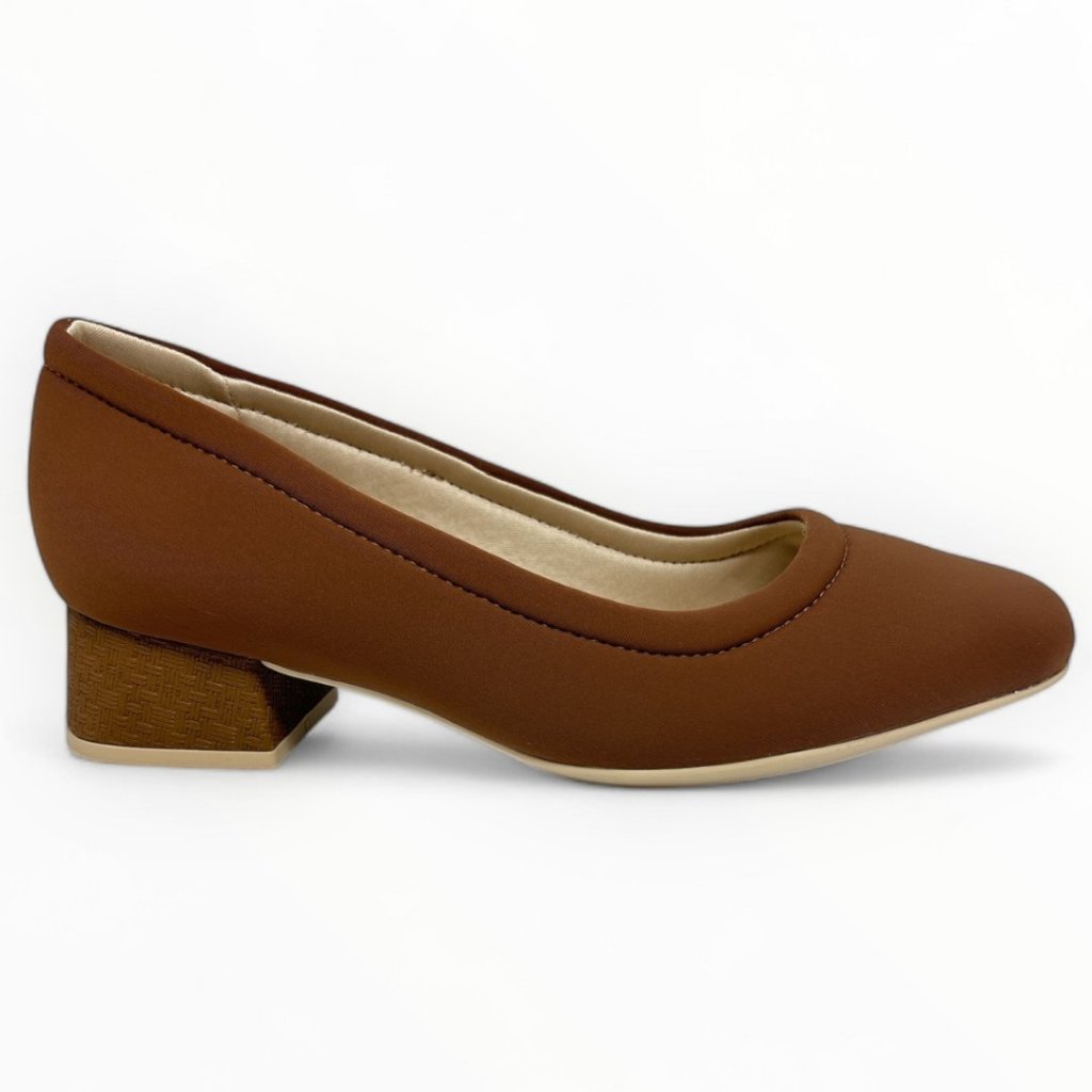 Sapato Social Feminino Lycra Pinhão Comfortflex 2495422-1