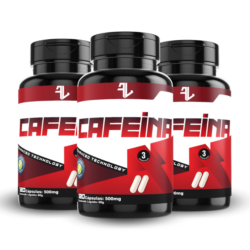 Cafeína 120 CÁPSULAS 500mg - Suplemento Alimentar Fit Lifer