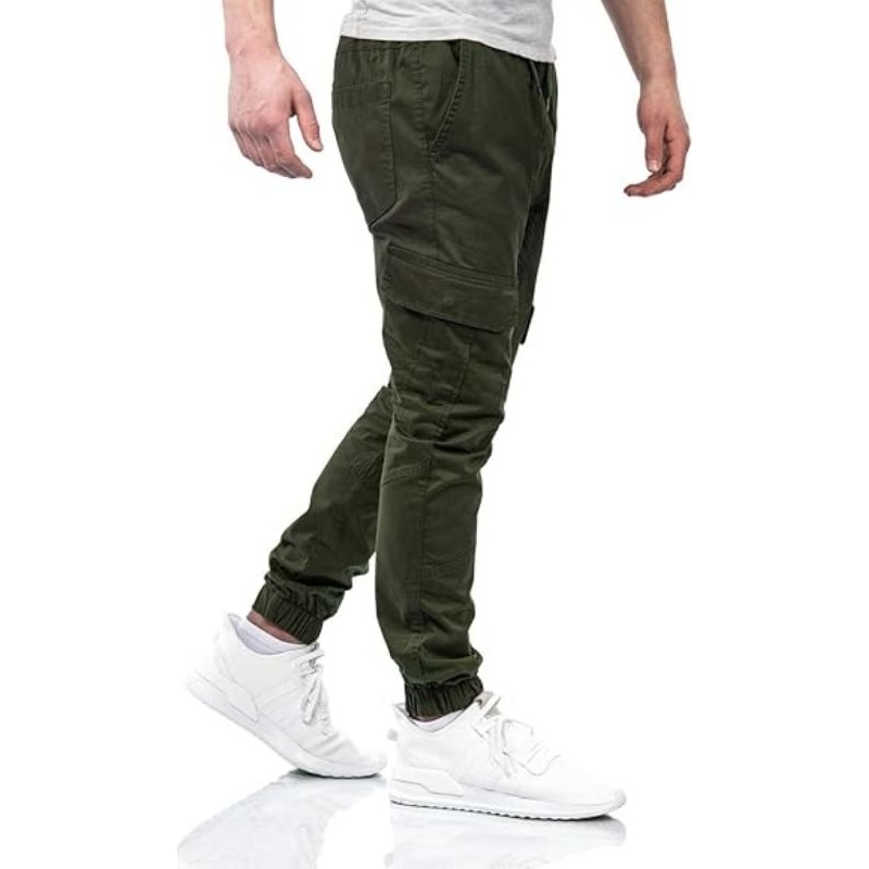 Calça Cargo Jogger Com Bolso Lateral Com Elástico.