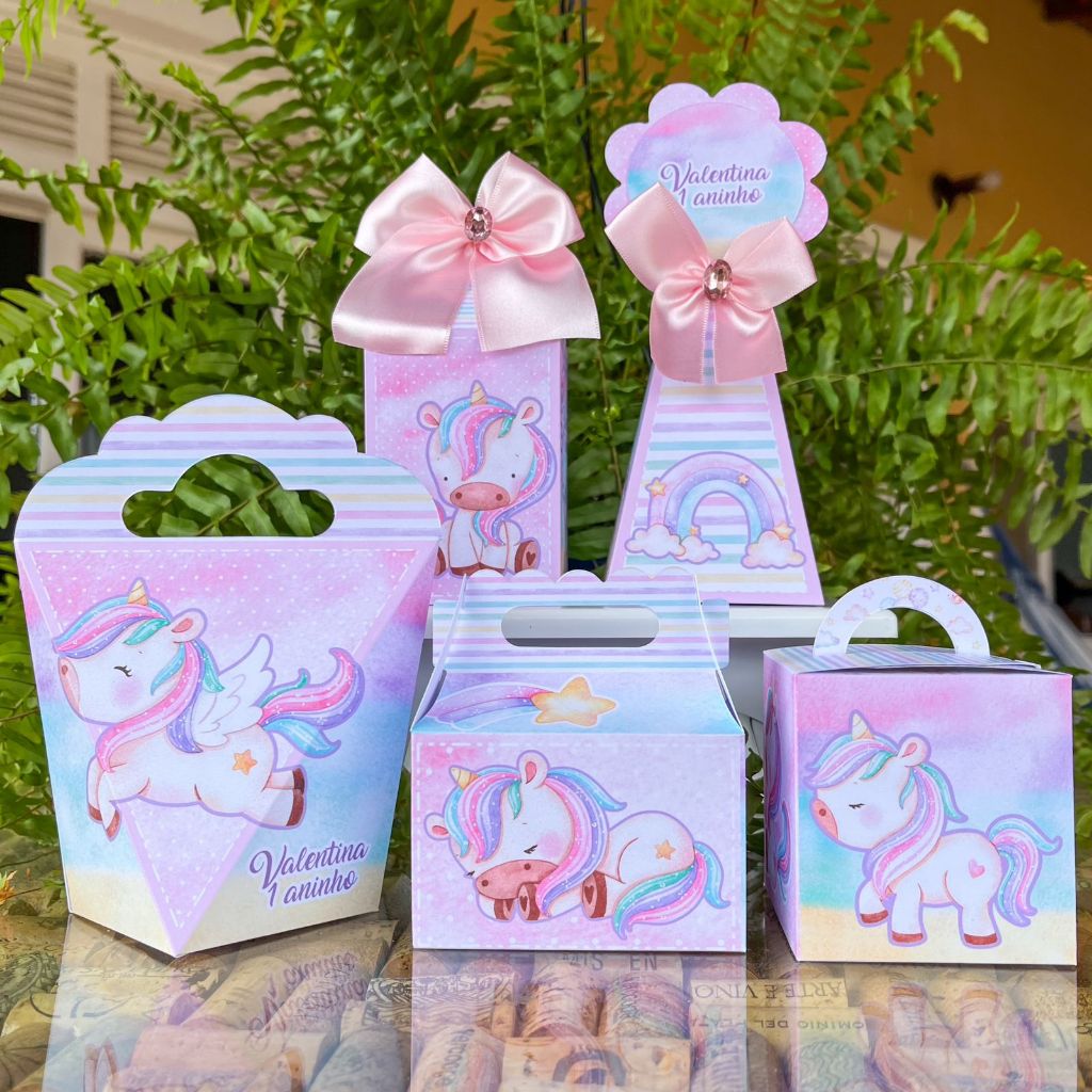 Personalizados unicórnio (PEGUE E MONTE) - kit festa - lembrancinha - aniversario - festa infantil em Oferta na Shopee