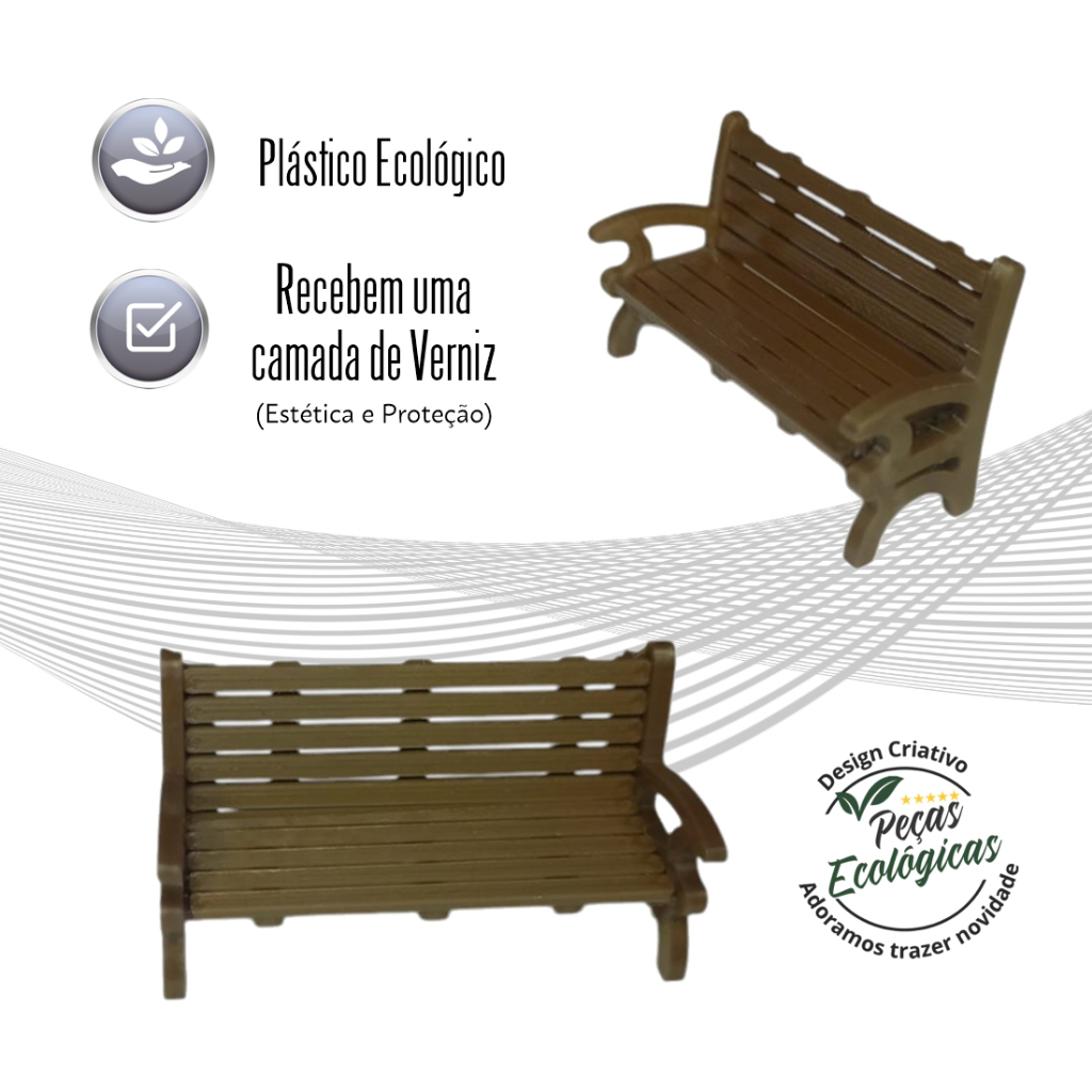 Miniatura de Bancos de Praça para Maquetes, Suculentas, Bonsai, Mini Mundos ou Terrários em Oferta na Shopee