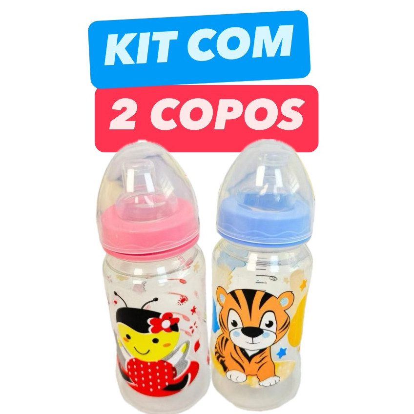 kit 2 copos bico de silicone Antvazamento 270 ml em Oferta na Shopee