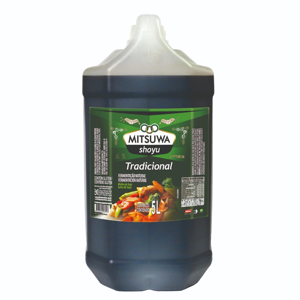 Molho De Soja Shoyu Tradicional Mitsuwa 5L Sashimi Lanchonete Comida Asiática Fermentação Natural