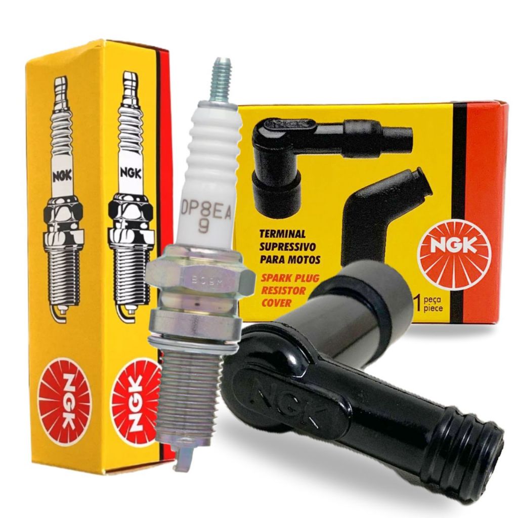 Vela e Cachimbo Ngk Cbx 200 Strada / Nx 200 / Xr 200R em Oferta na Shopee