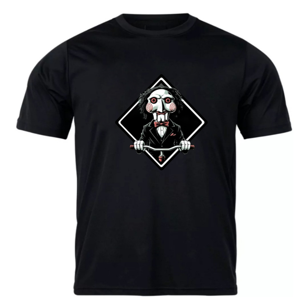 Camiseta Masculina Lançamento Boneco de Jogos Mortais Tecido de Alta Qualidade 100% Algodão