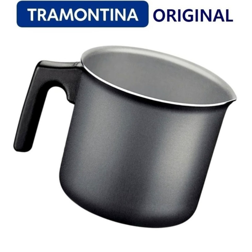 Fervedor - Leiteira - Canecão -  TRAMONTINA Antiaderente 14 cm - 1,7 Litros - Cinza em Oferta na Shopee