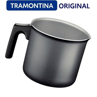Fervedor - Leiteira - Canecão -  TRAMONTINA Antiaderente 14 cm - 1,7 Litros - Cinza em Oferta na Shopee