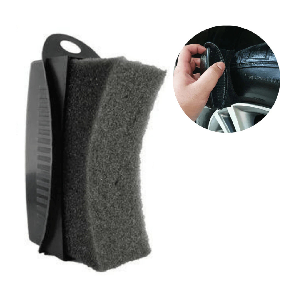 Espuma Aplicadora de pretinho para Pneus e Plásticos com Suporte Detailer