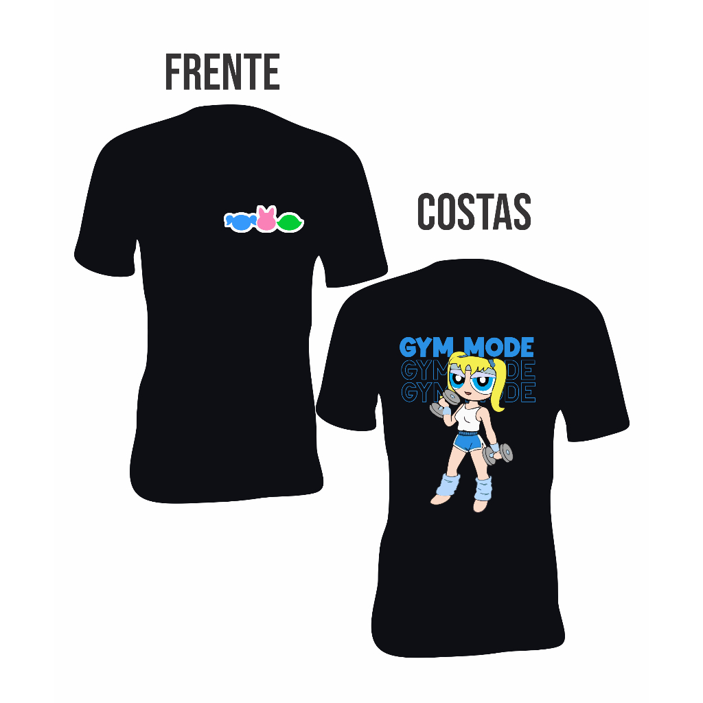 Camiseta camisa estampa meninas superpoderosas lindinha academia gym basica unissex manga curta