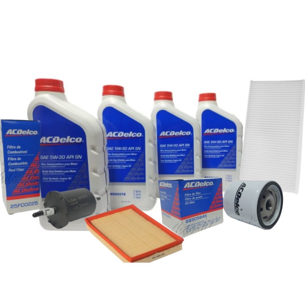 Kit Revisão Corsa 1.4 1.8  4 Litros de Óleo ACDelco 5W30 Semissintético+Todos os filtros em Oferta na Shopee